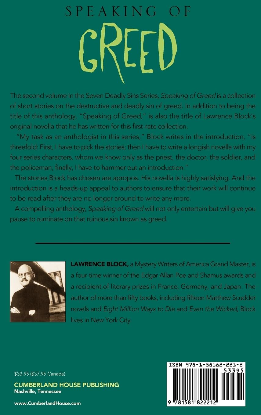 Rückseitencover Speaking of Greed