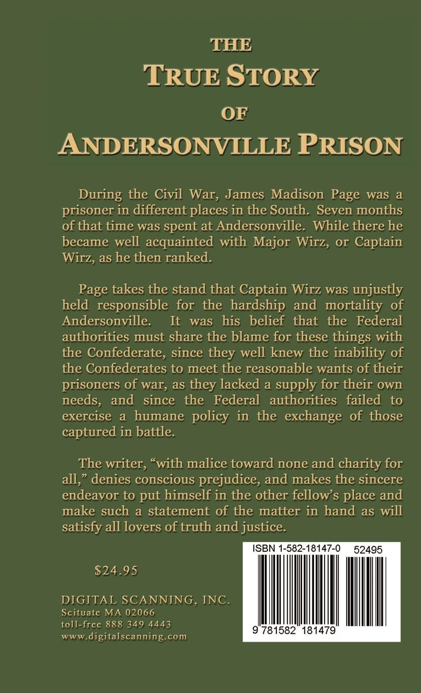 Rückseitencover The True Story of Andersonville Prison