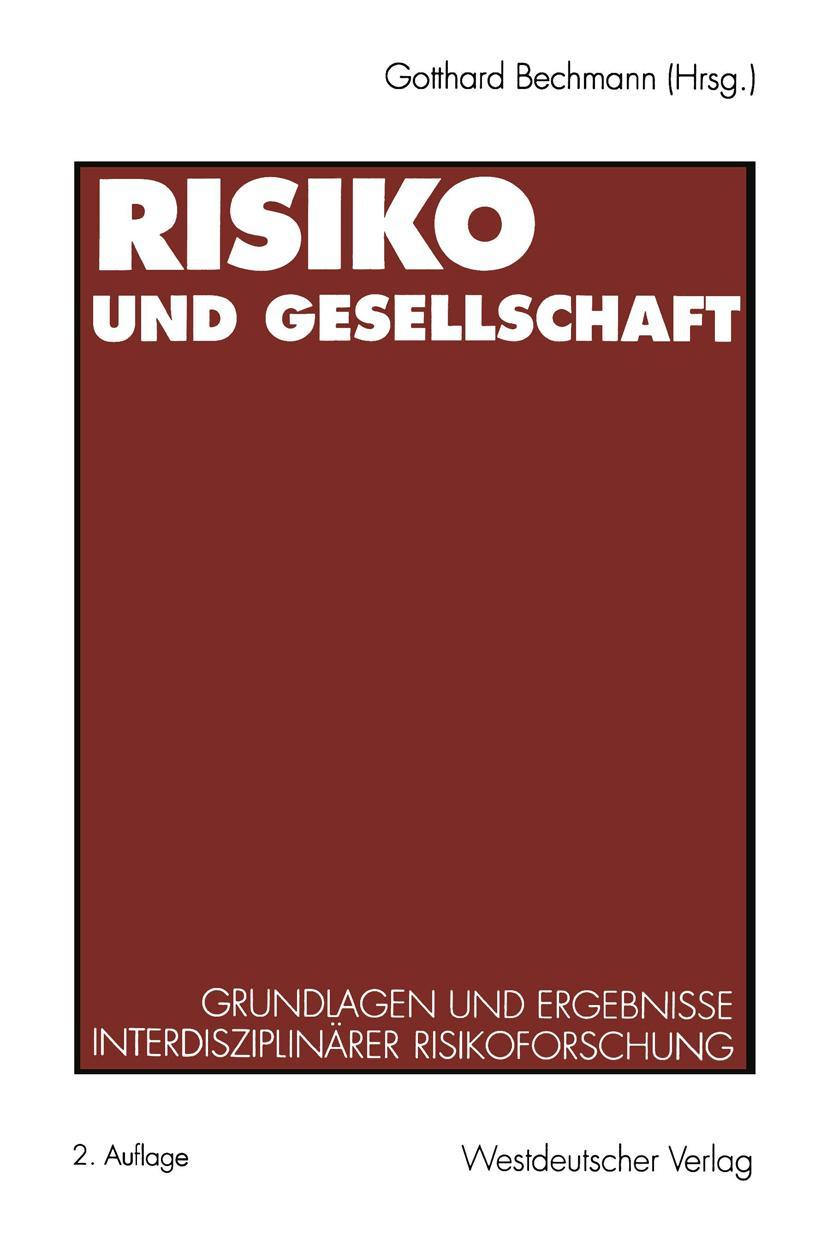Vorderes Coverbild Risiko und Gesellschaft