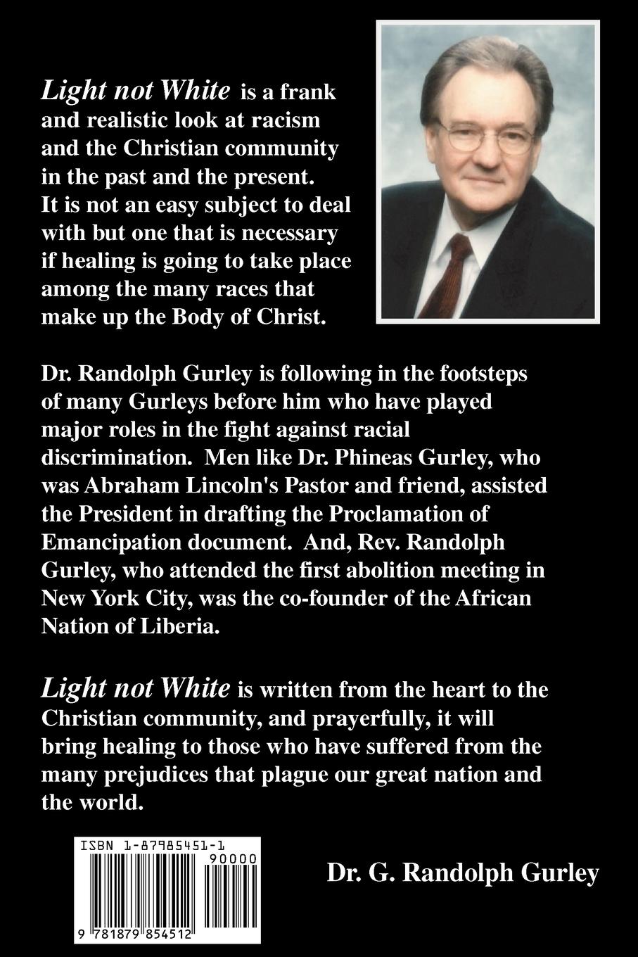 Rückseitencover Light Not White: Racism and the Church