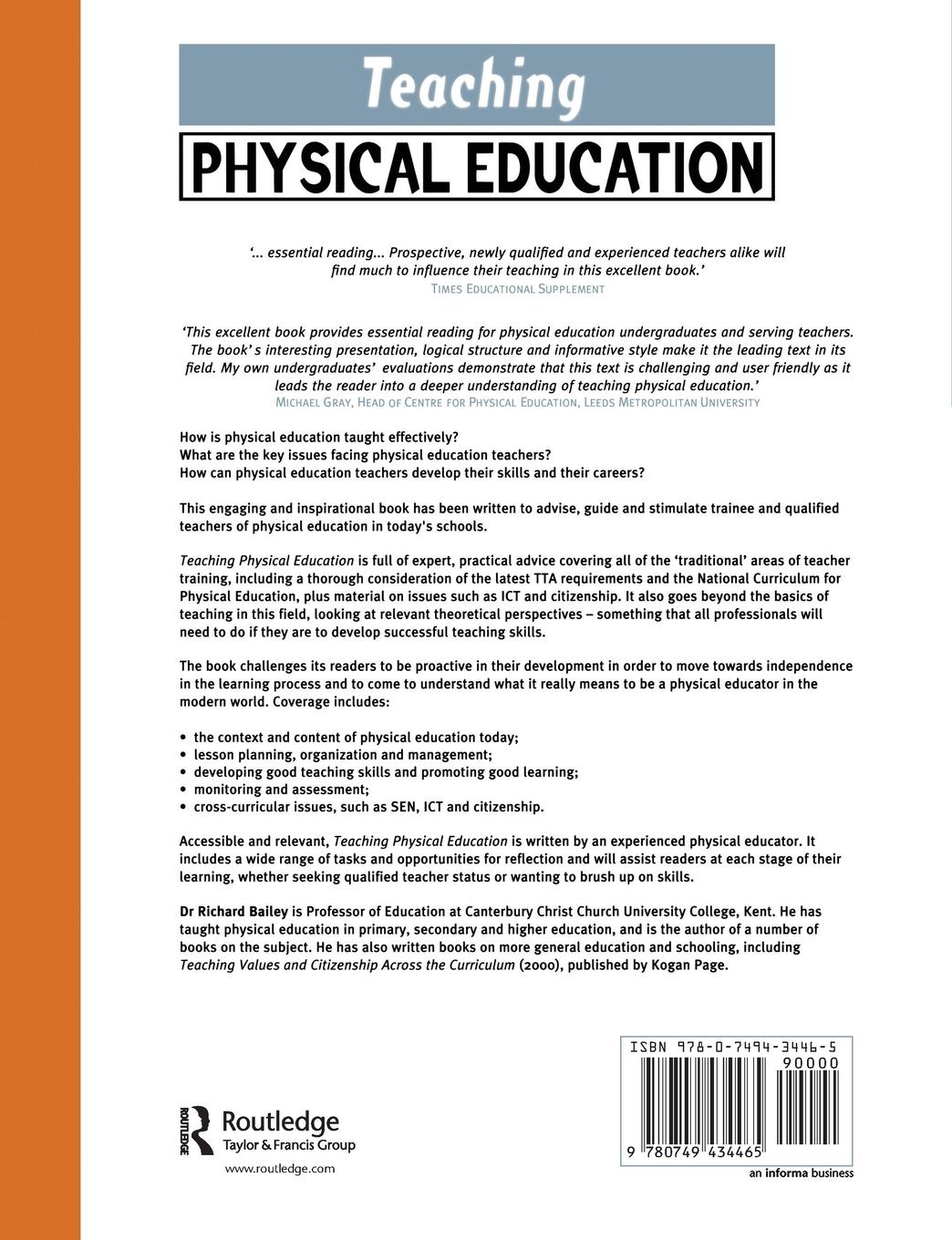 Rückseitencover Teaching Physical Education