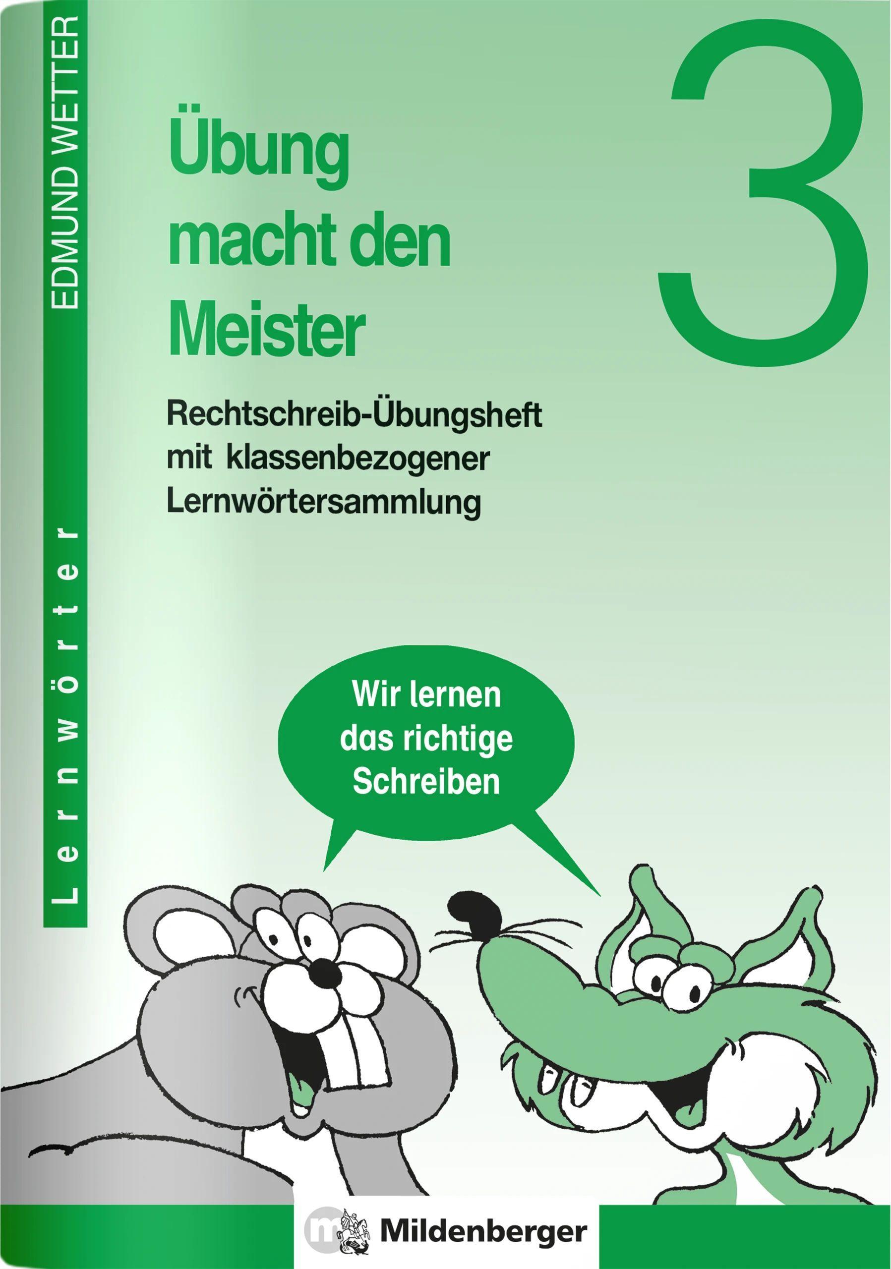 Vorderes Coverbild Übung macht den Meister. Rechtschreib-Übungsheft 3. Druckschrift. RSR