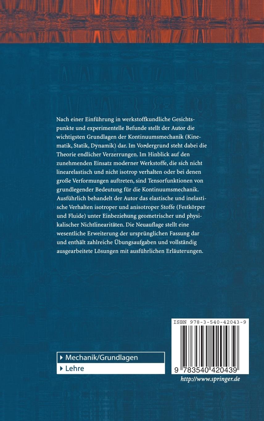 Rückseitencover Kontinuumsmechanik