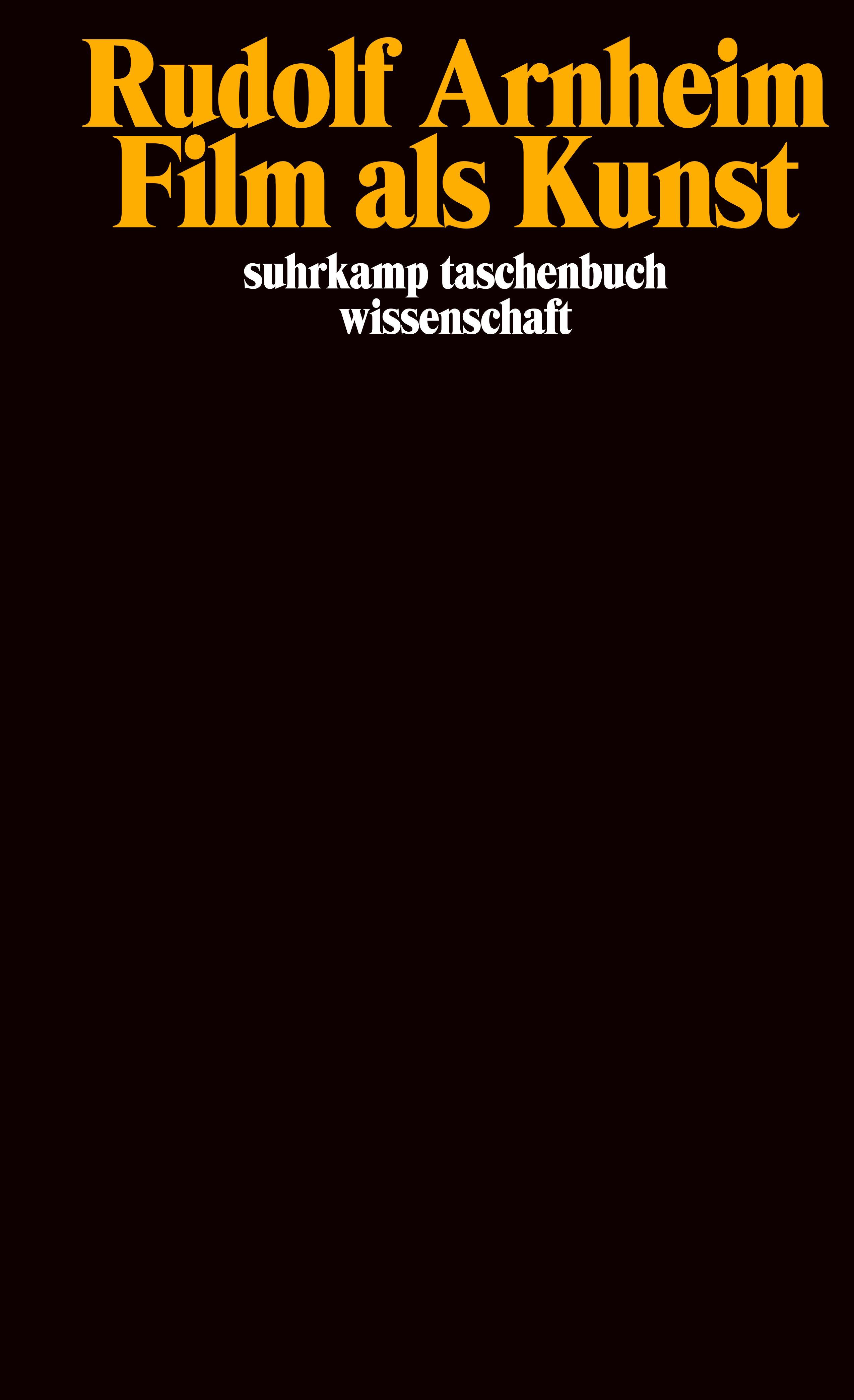 Vorderes Coverbild Film als Kunst