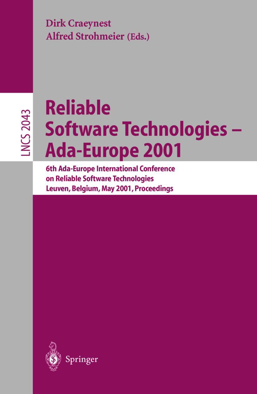 Vorderes Coverbild Reliable Software Technologies - Ada-Europe 2001