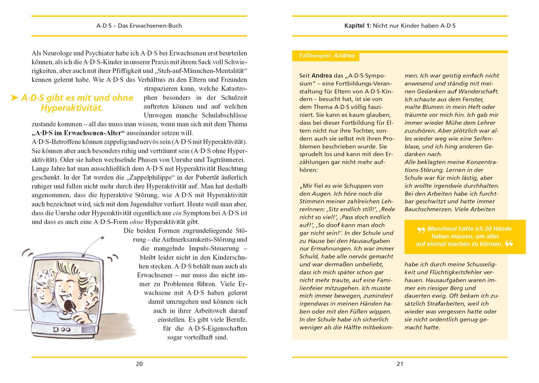 Beispielinhalt (Bild) A. D. S. ( ADS). Das Erwachsenen-Buch