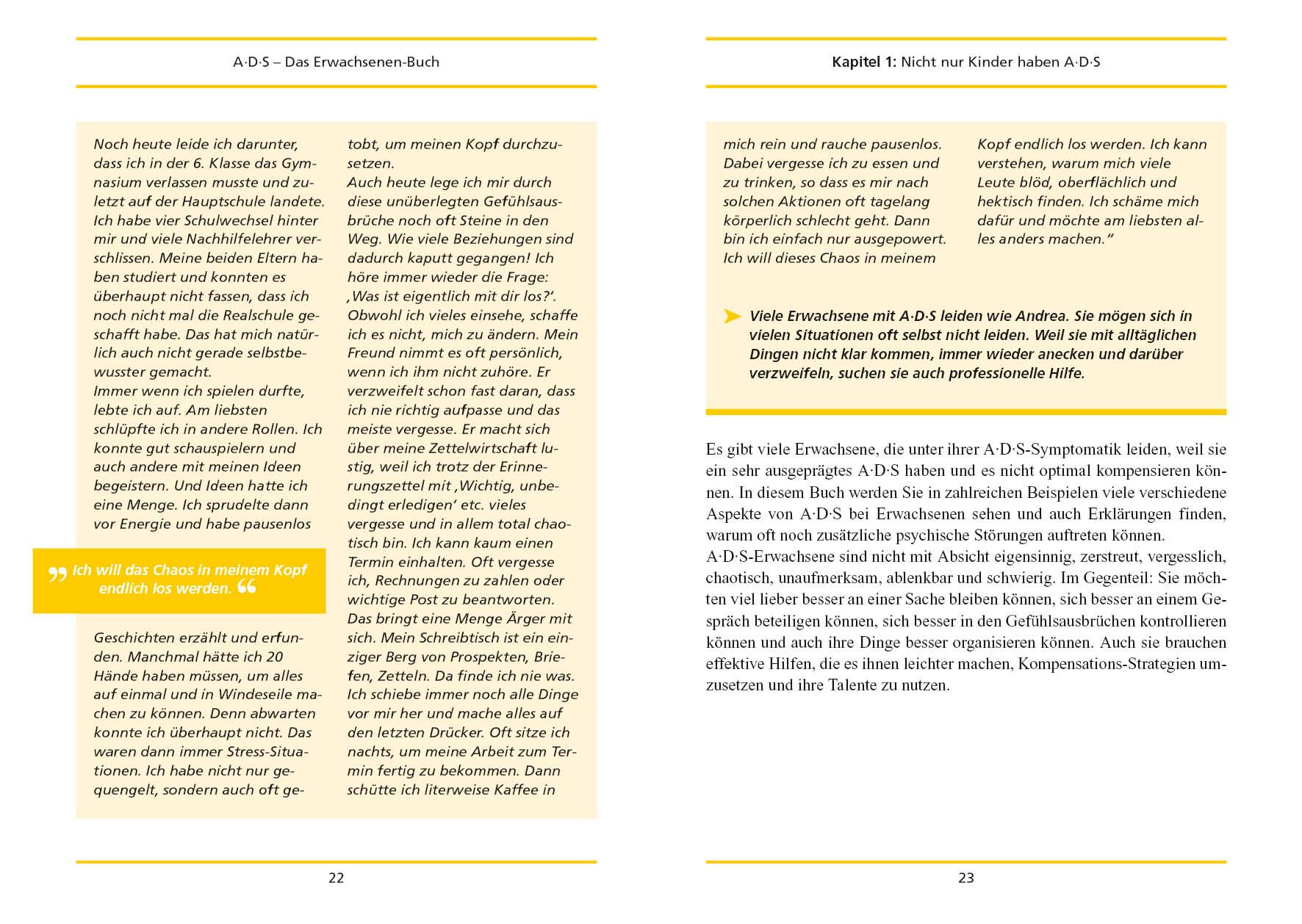 Beispielinhalt (Bild) A. D. S. ( ADS). Das Erwachsenen-Buch
