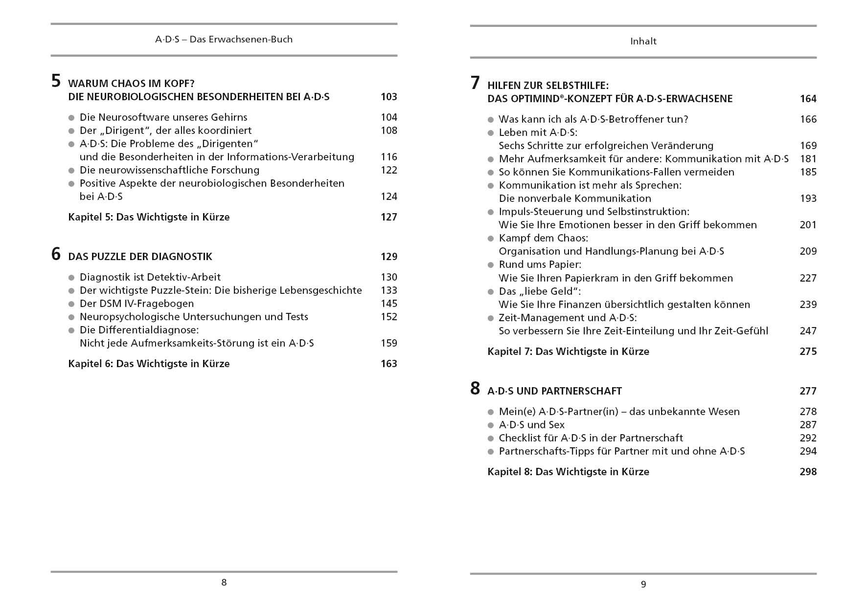 Beispielinhalt (Bild) A. D. S. ( ADS). Das Erwachsenen-Buch