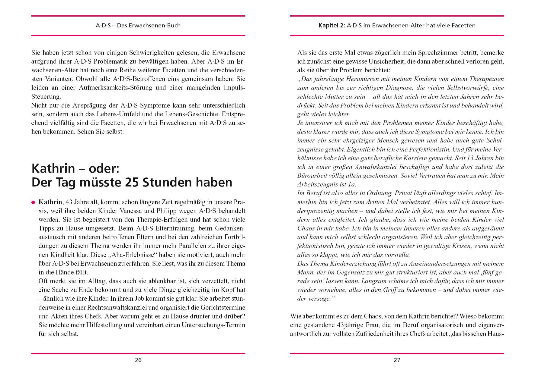 Beispielinhalt (Bild) A. D. S. ( ADS). Das Erwachsenen-Buch