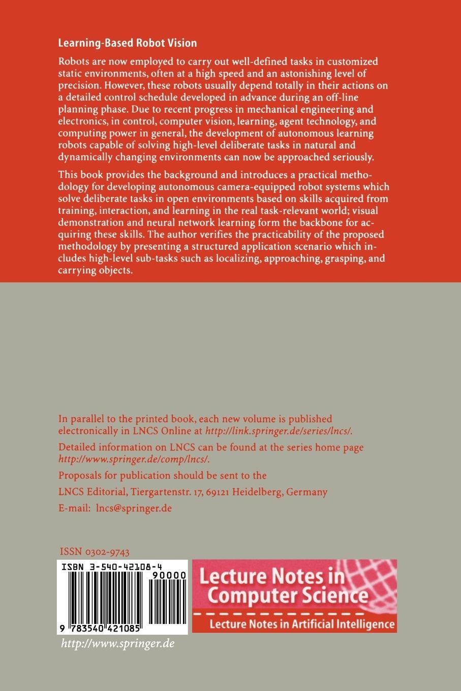 Rückseitencover Learning-Based Robot Vision