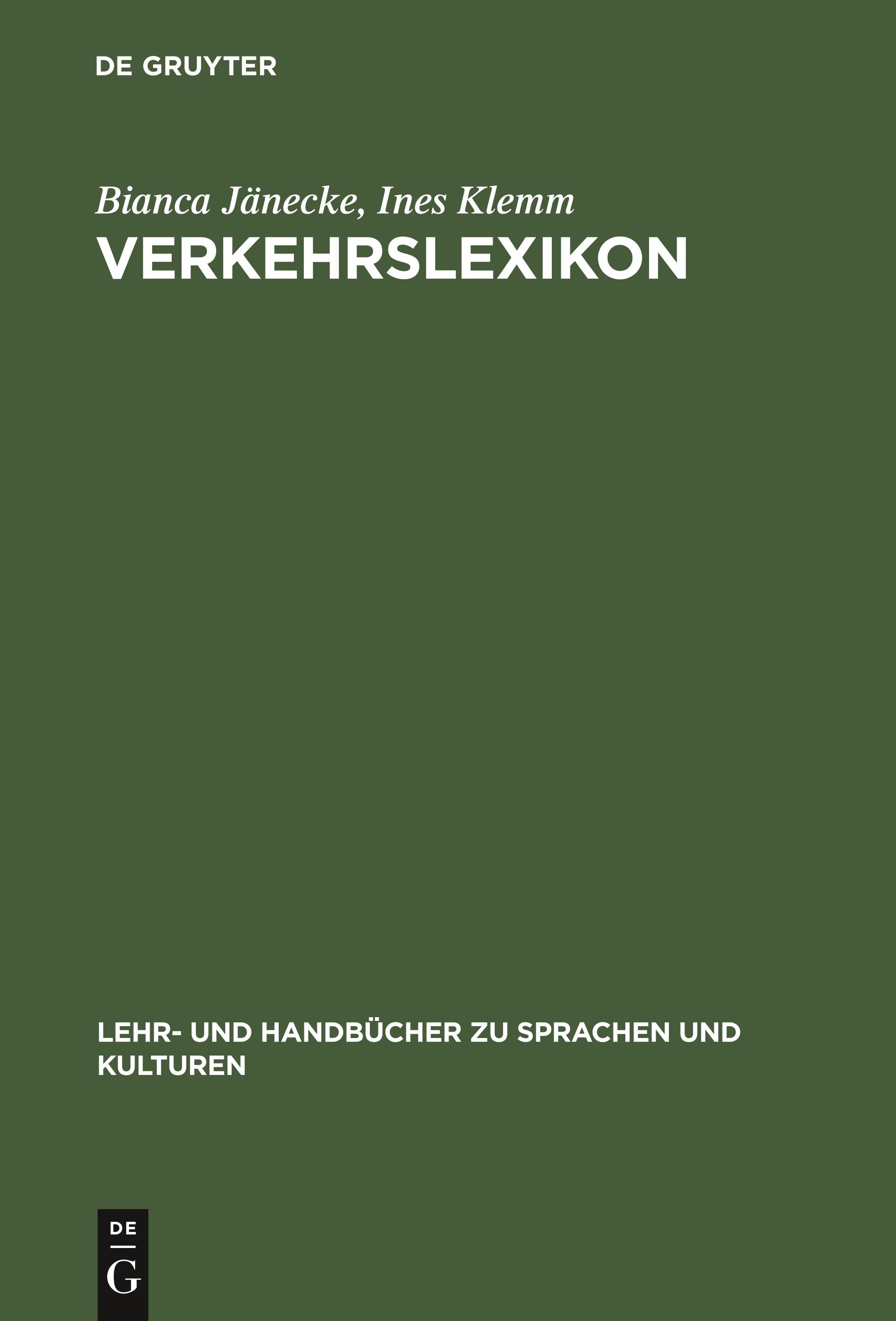 Vorderes Coverbild Verkehrslexikon