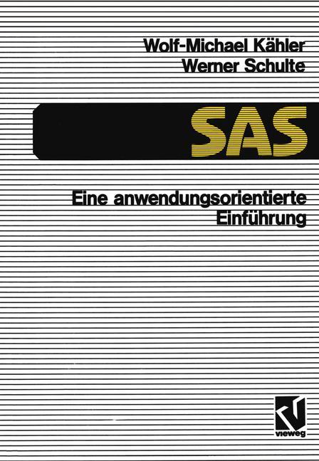 Vorderes Coverbild SAS - Eine anwendungs-orientierte Einführung