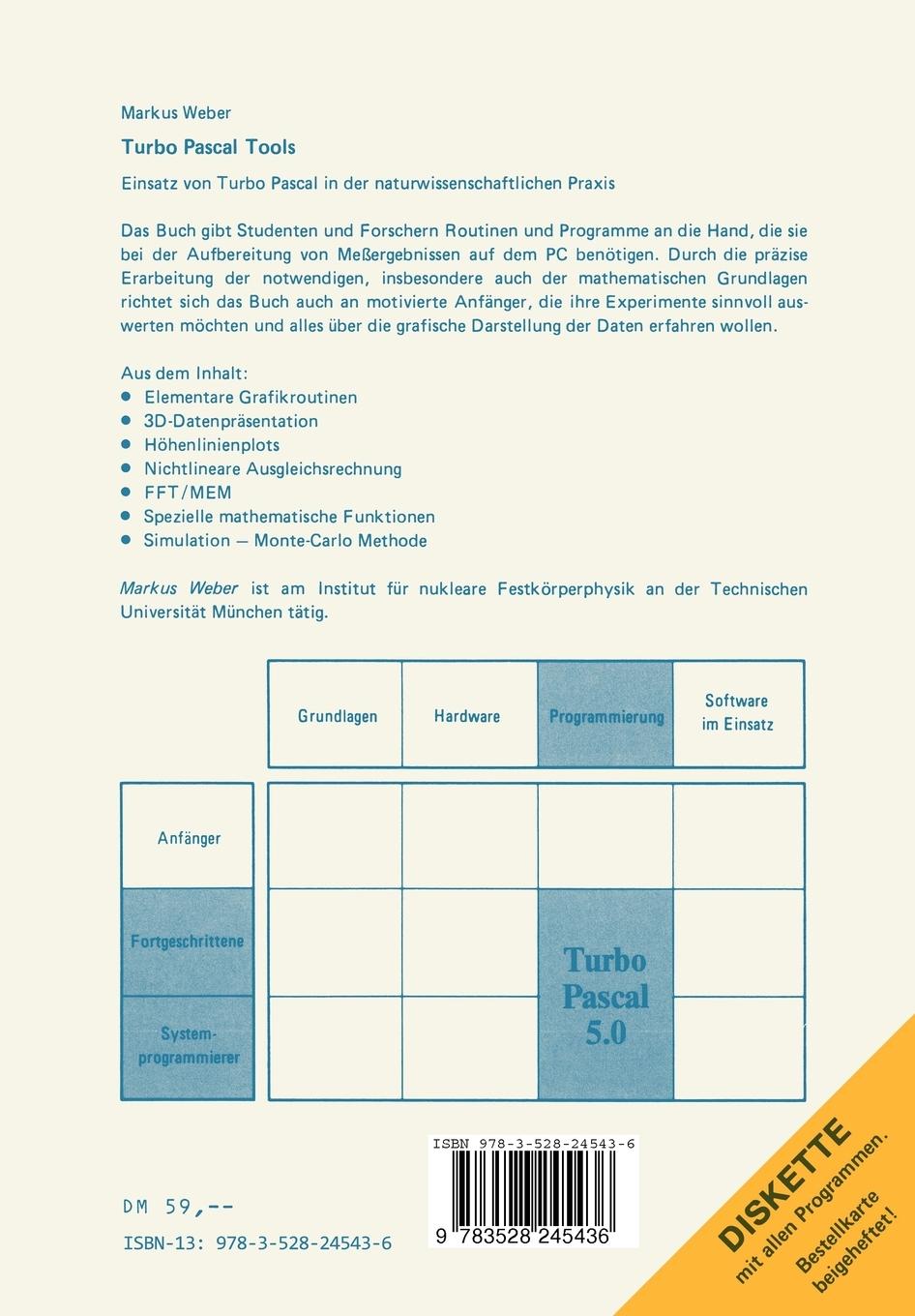 Rückseitencover Turbo Pascal Tools