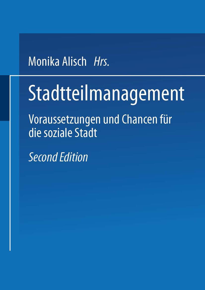 Vorderes Coverbild Stadtteilmanagement