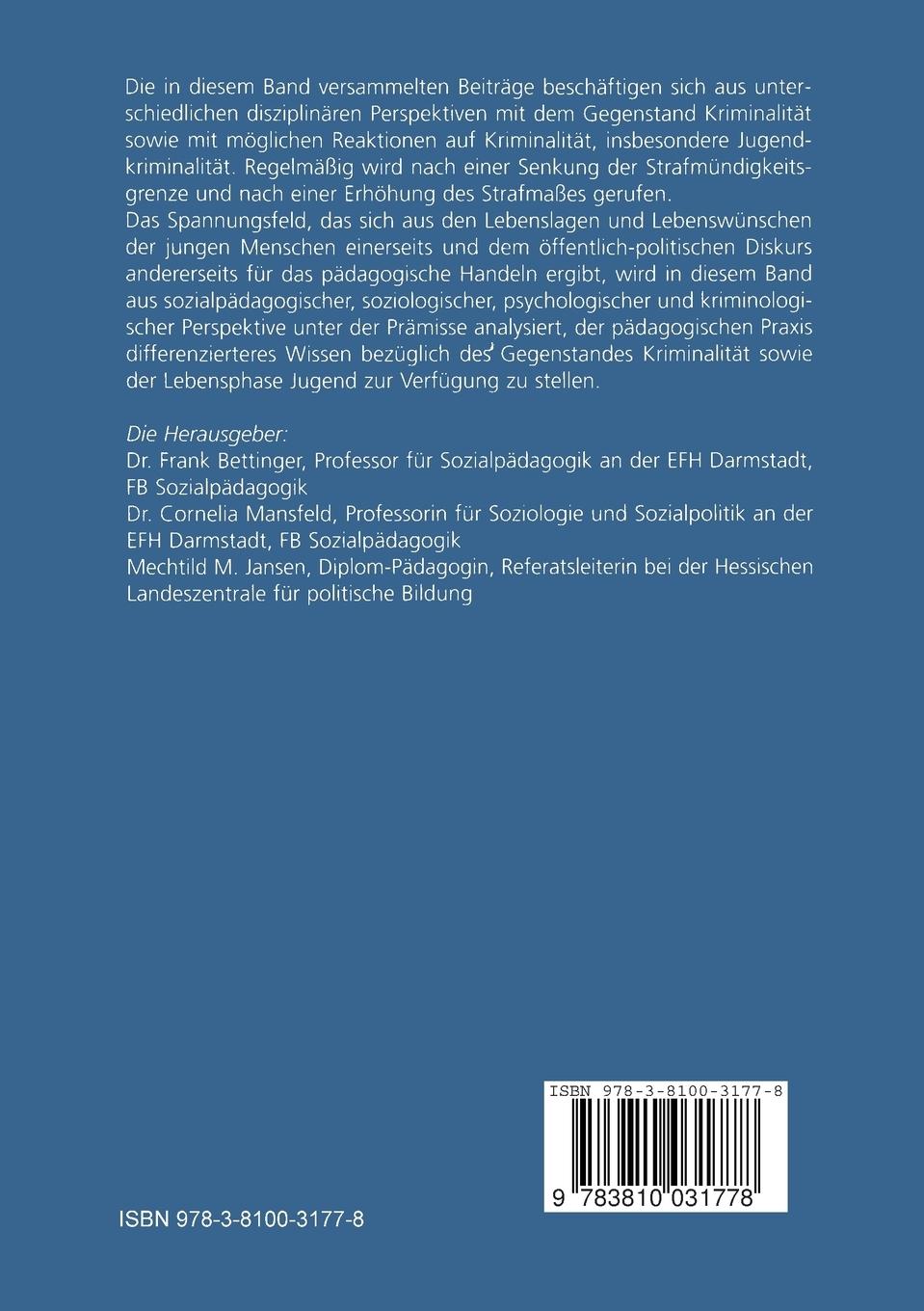 Rückseitencover Gefährdete Jugendliche?