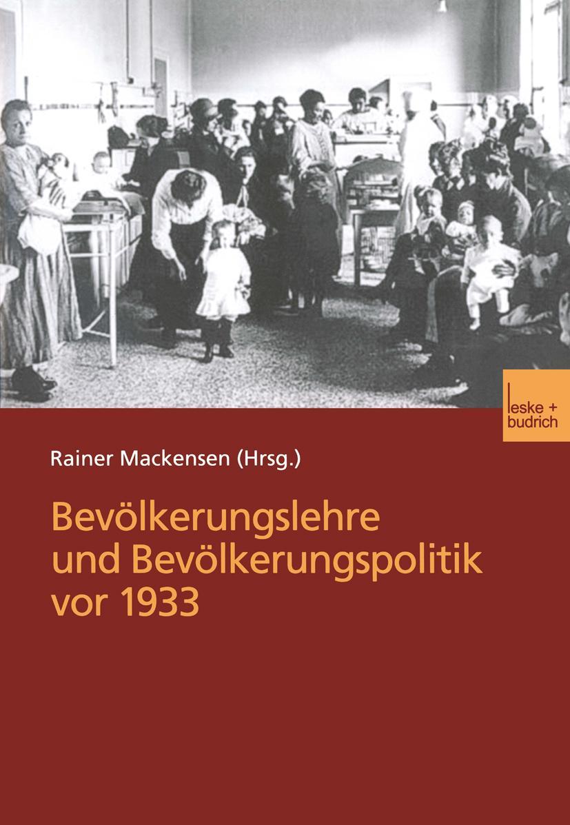 Vorderes Coverbild Bevölkerungslehre und Bevölkerungspolitik vor 1933