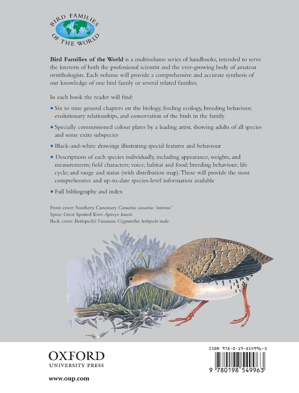 Rückseitencover RATITES & TINAMOUS BFW C