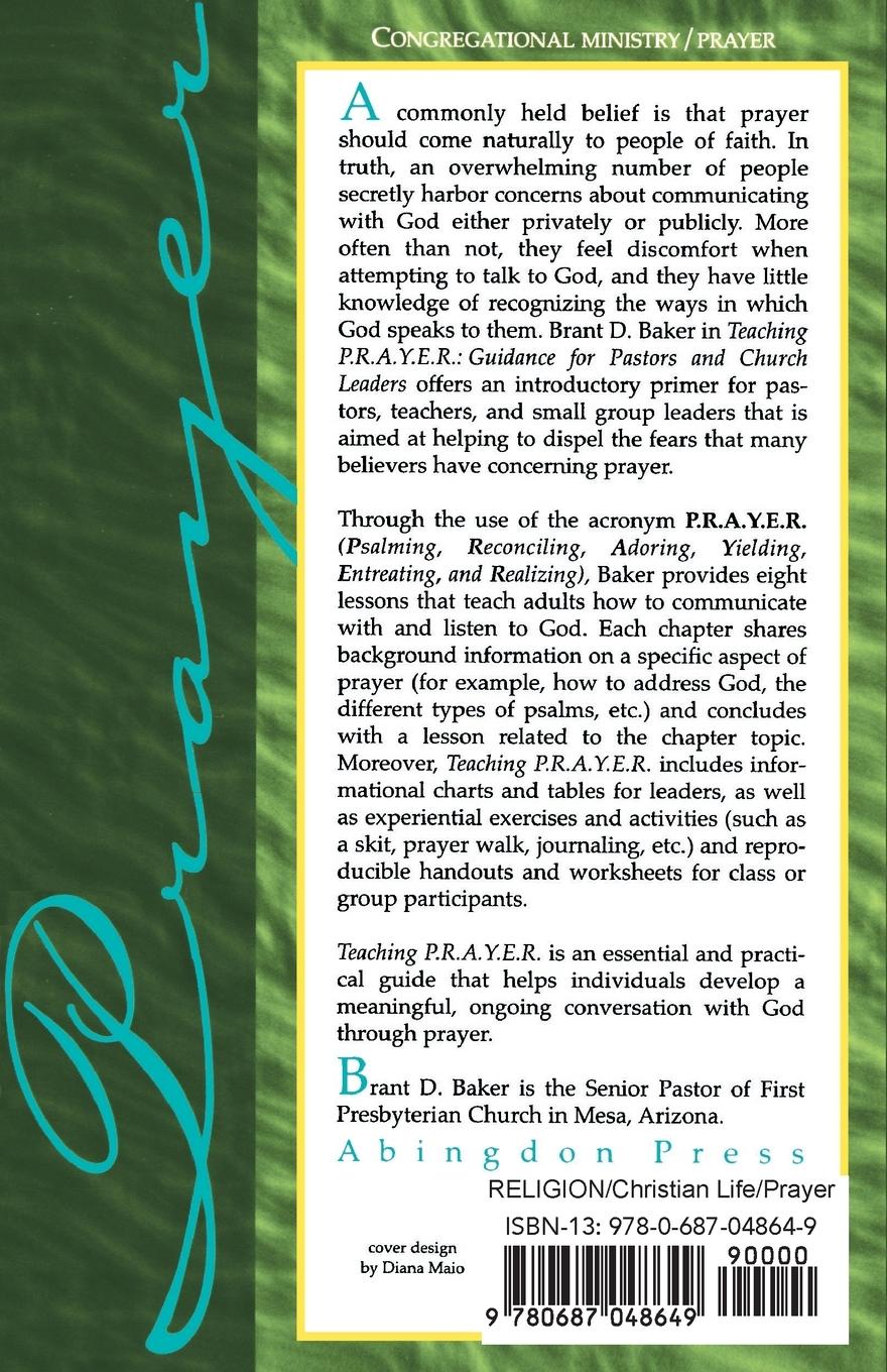 Rückseitencover Teaching P.R.A.Y.E.R. (Prayer)