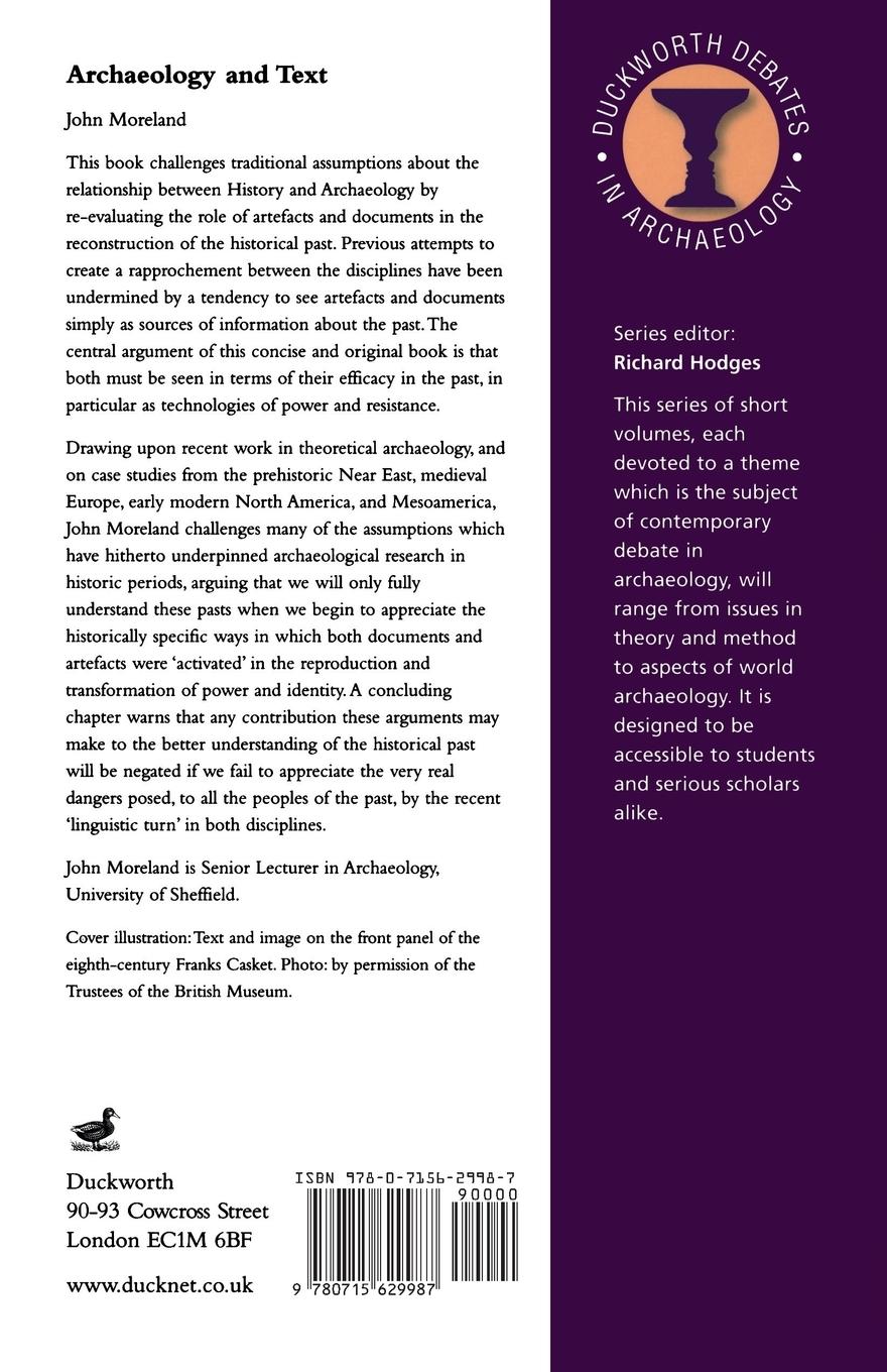 Rückseitencover Archaeology and Text