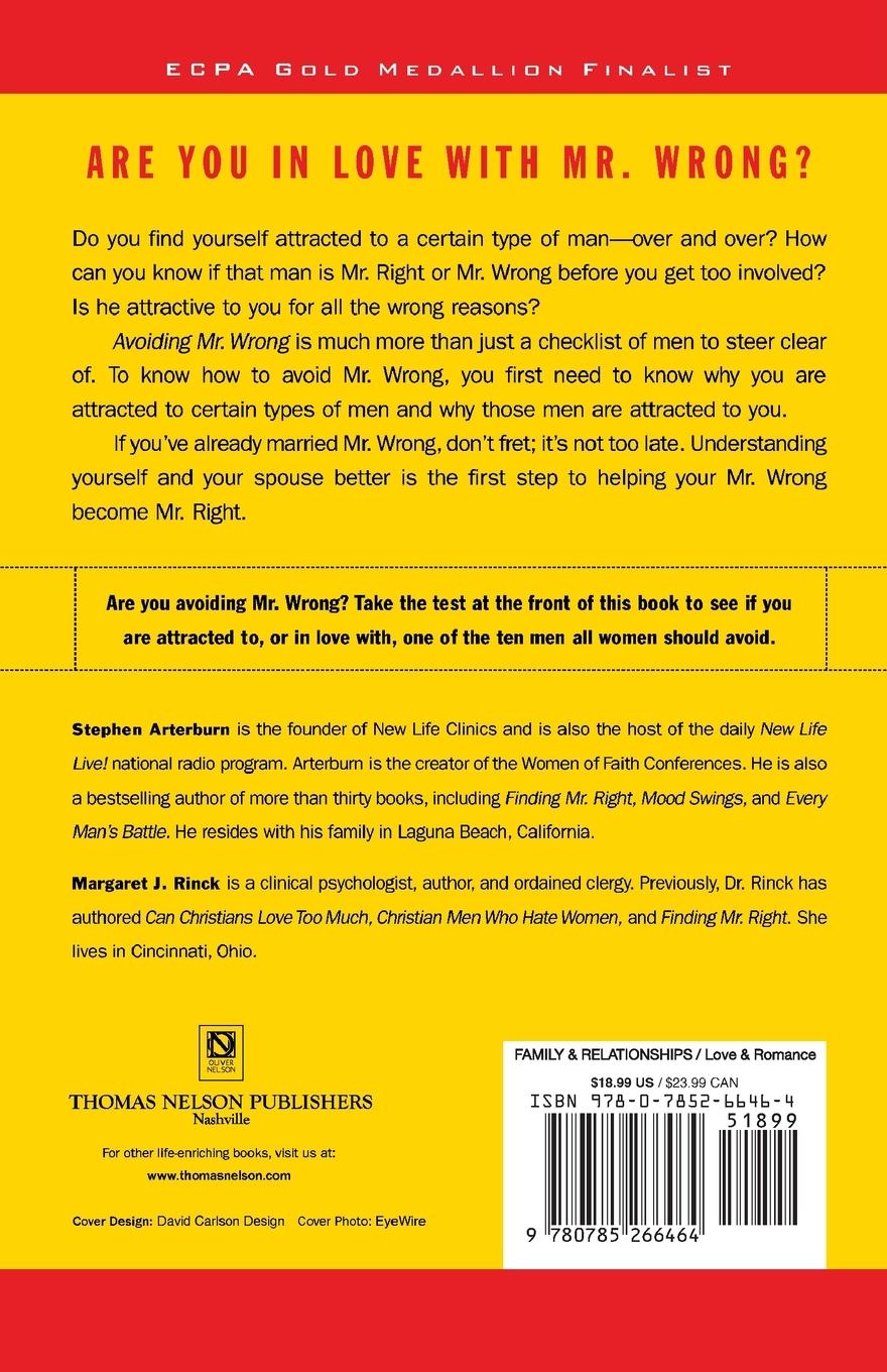 Rückseitencover The Avoiding Mr. Wrong