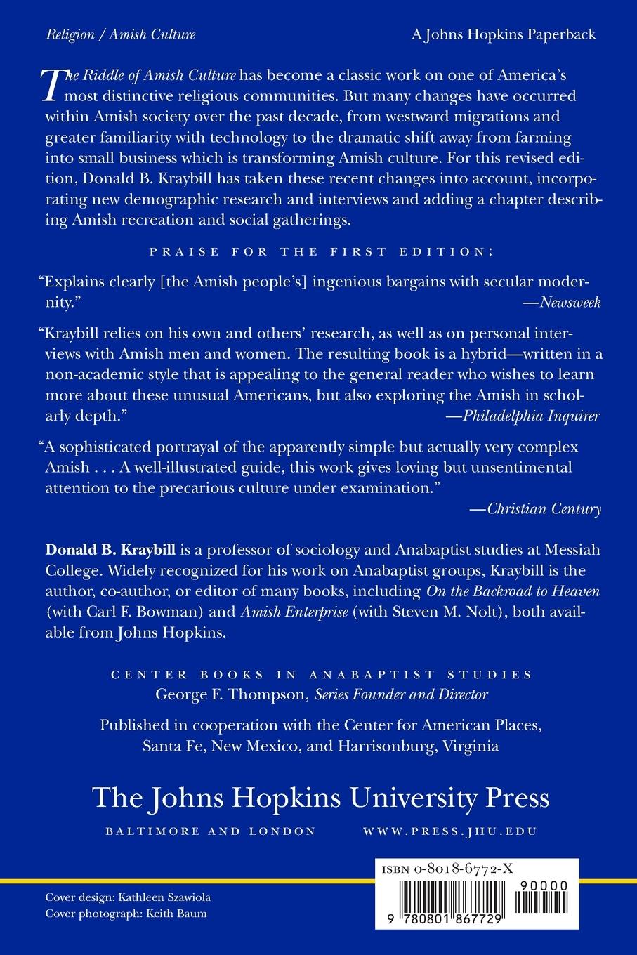 Rückseitencover The Riddle of Amish Culture