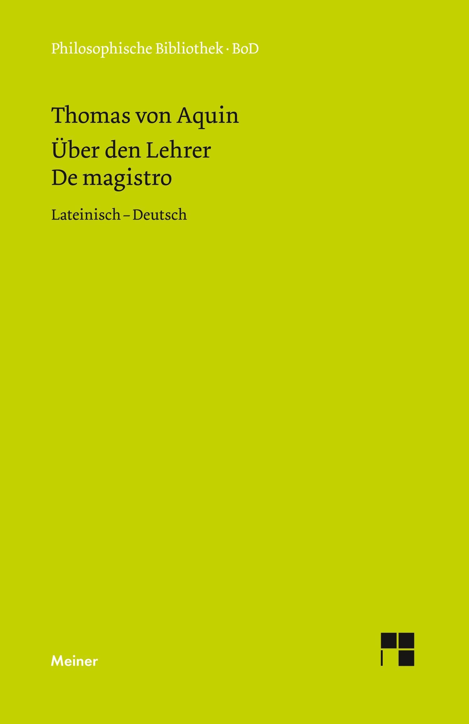Vorderes Coverbild Über den Lehrer