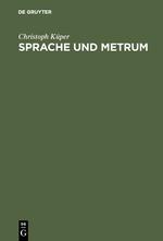 Vorderes Coverbild Sprache und Metrum