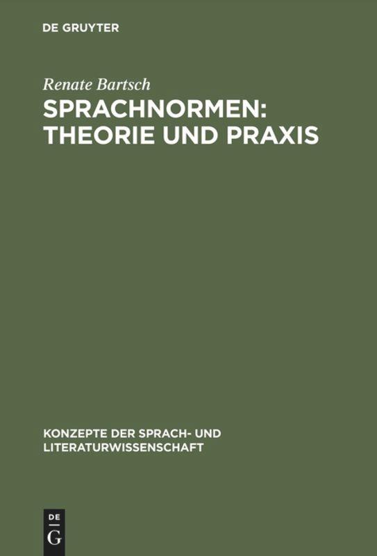 Vorderes Coverbild Sprachnormen: Theorie und Praxis