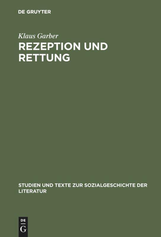Vorderes Coverbild Rezeption und Rettung
