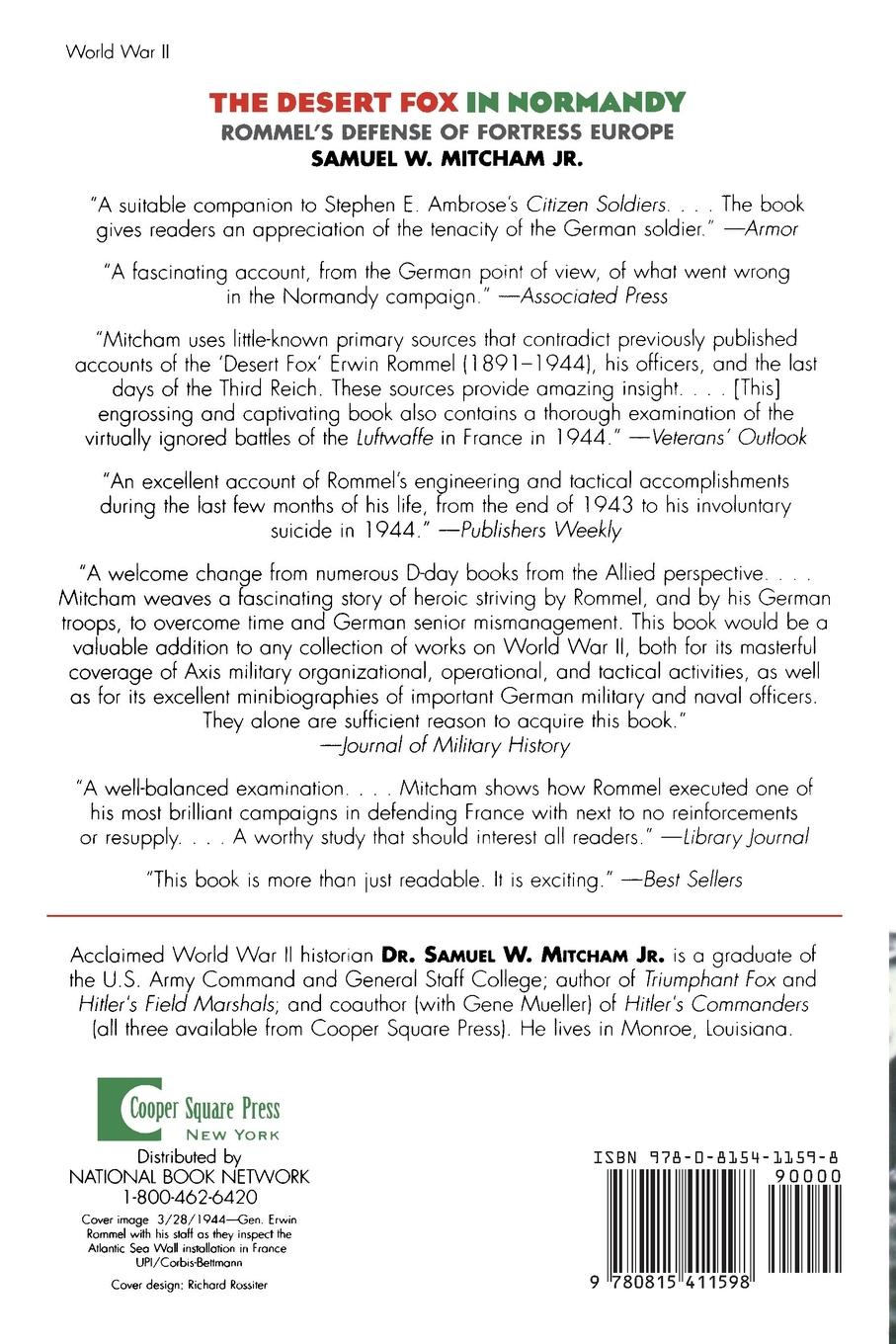 Rückseitencover The Desert Fox in Normandy