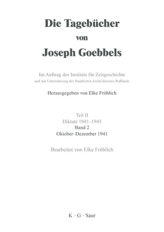 Vorderes Coverbild Oktober - Dezember 1941