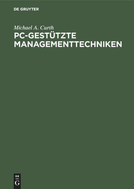 Vorderes Coverbild PC-gestützte Managementtechniken