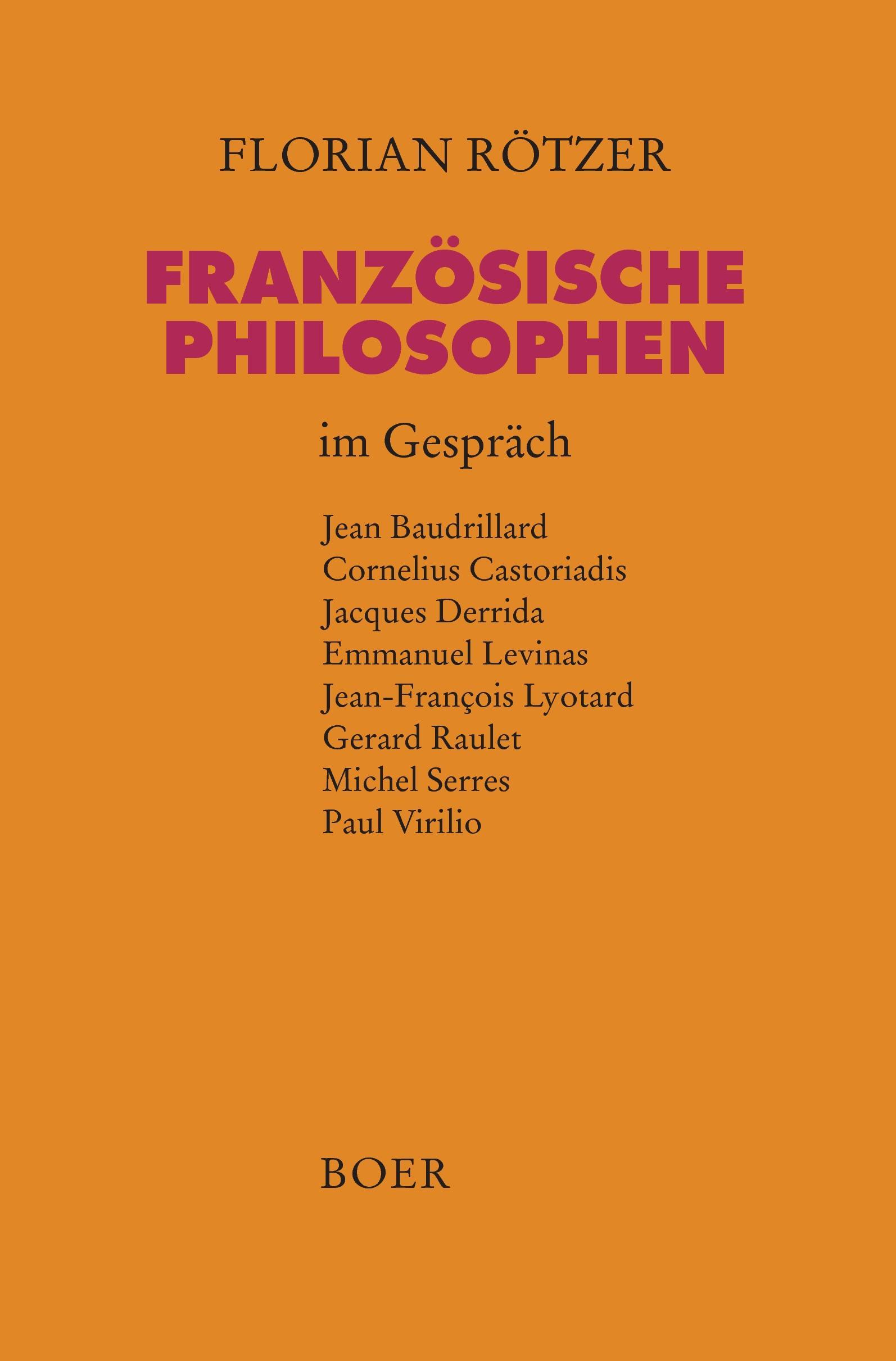 Vorderes Coverbild Französische Philosophen im Gespräch