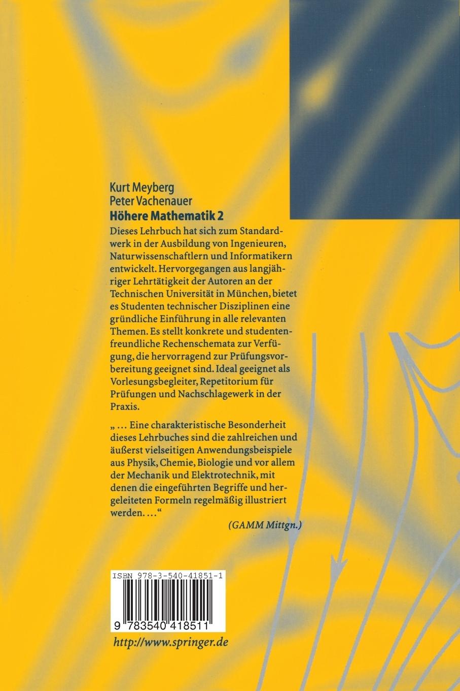 Rückseitencover Höhere Mathematik 2