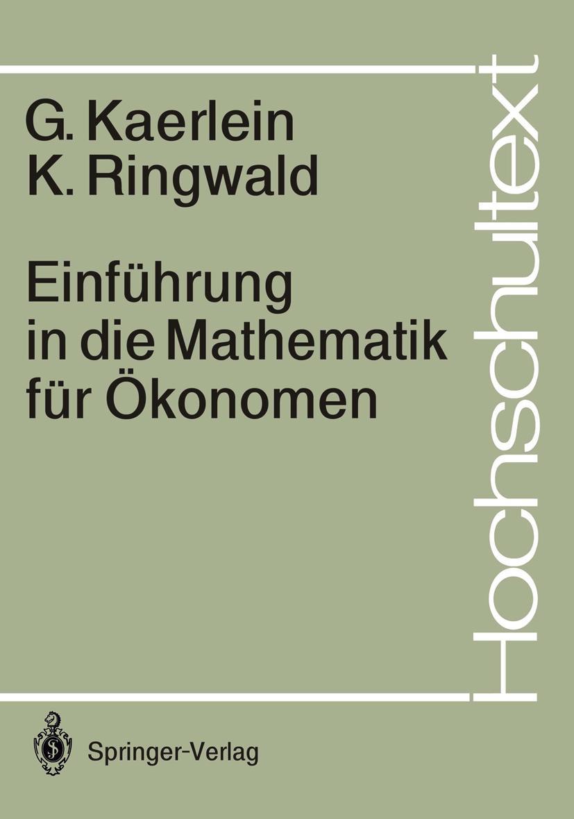 Vorderes Coverbild Einführung in die Mathematik für Ökonomen
