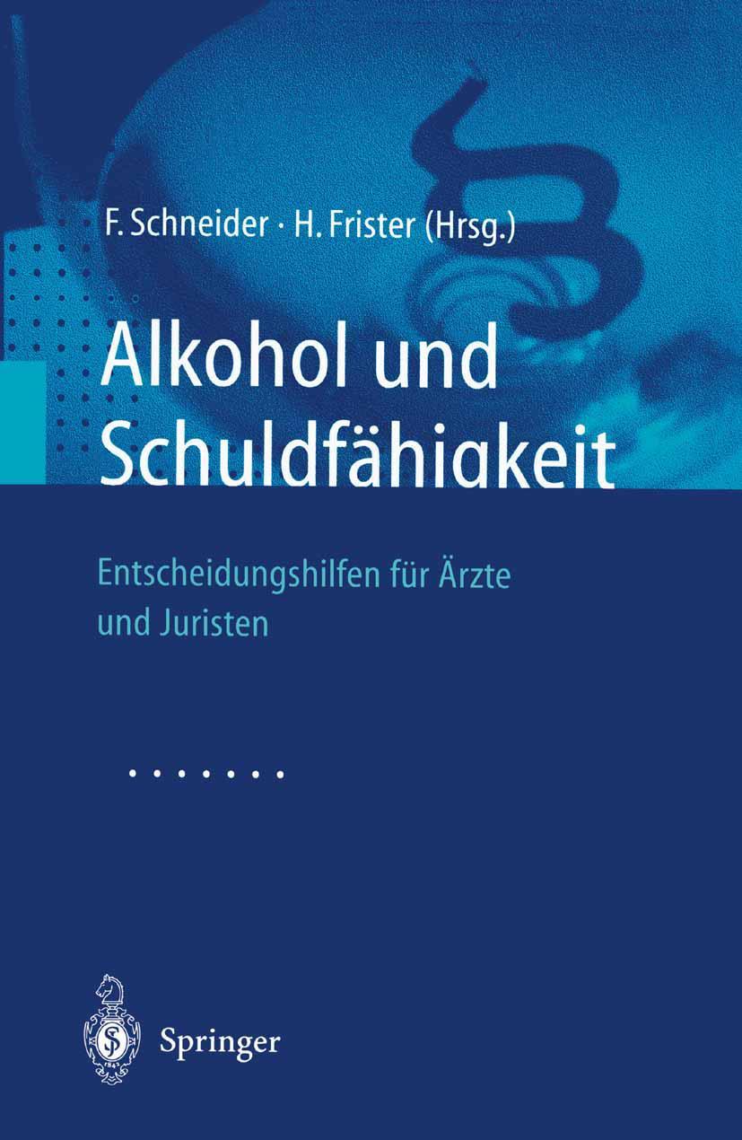 Vorderes Coverbild Alkohol und Schuldfähigkeit