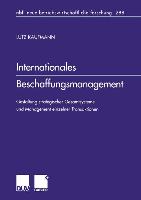 Vorderes Coverbild Internationales Beschaffungsmanagement