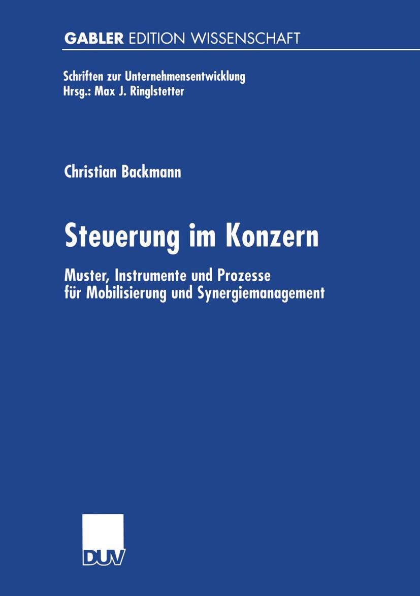 Vorderes Coverbild Steuerung im Konzern
