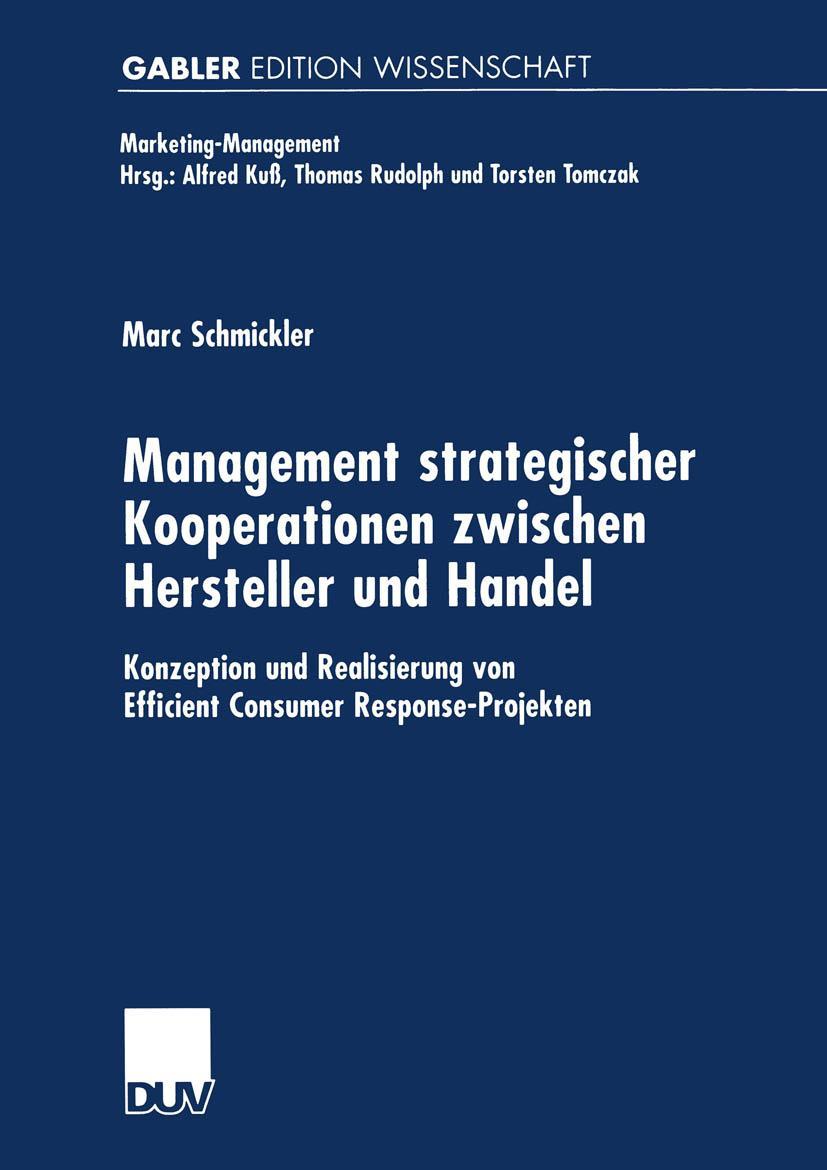 Vorderes Coverbild Management strategischer Kooperationen zwischen Hersteller und Handel