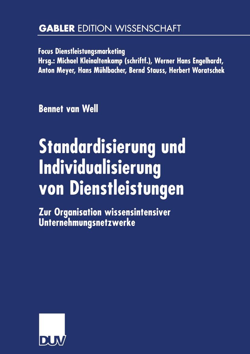 Vorderes Coverbild Standardisierung und Individualisierung von Dienstleistungen