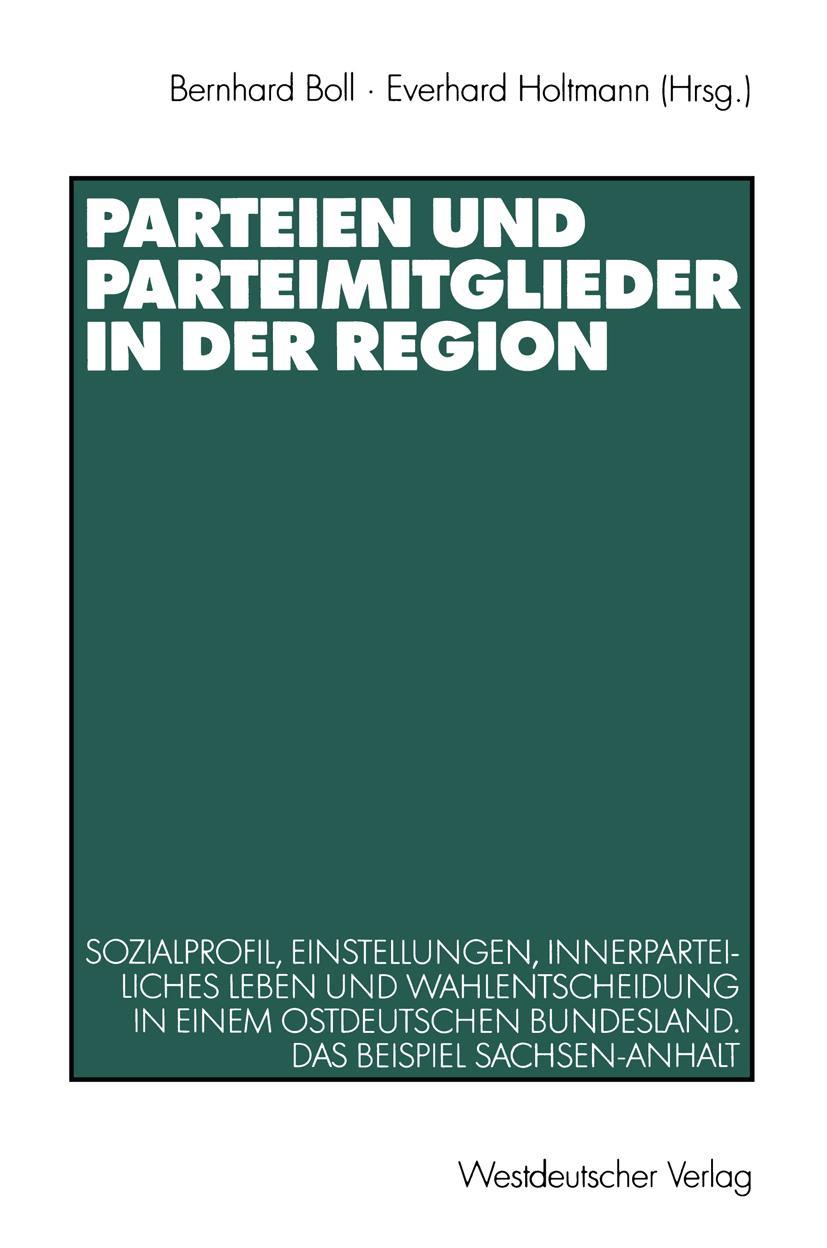 Vorderes Coverbild Parteien und Parteimitglieder in der Region