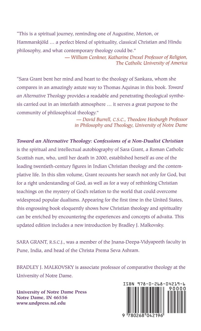 Rückseitencover Toward an Alternative Theology