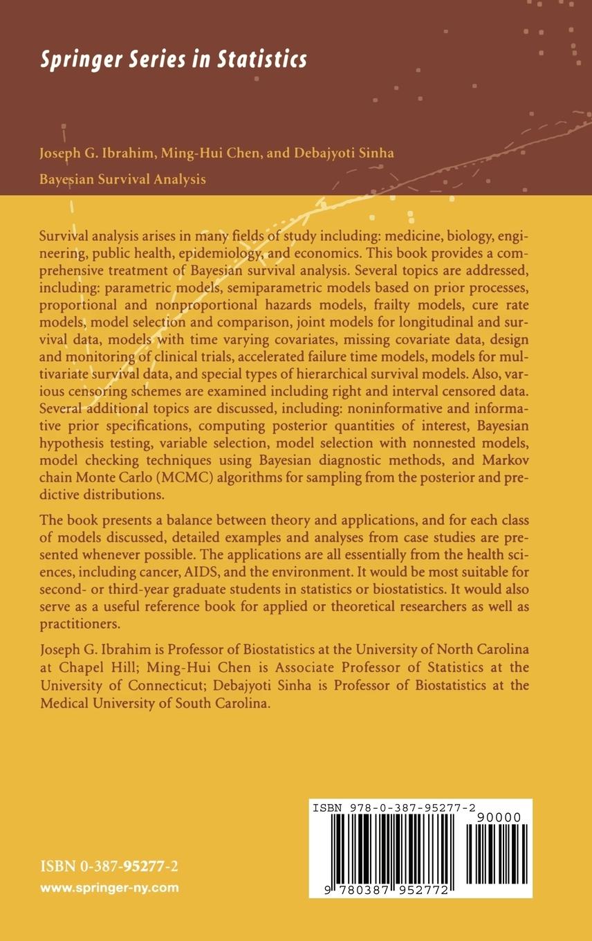 Rückseitencover Bayesian Survival Analysis