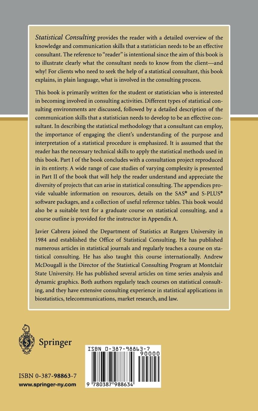 Rückseitencover Statistical Consulting