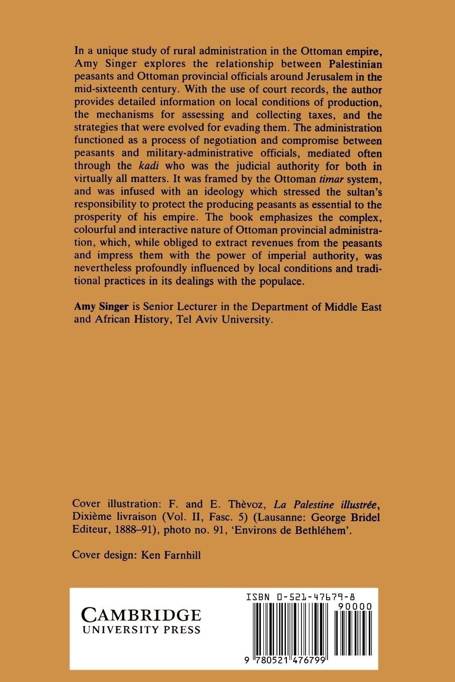 Rückseitencover Palestinian Peasants and Ottoman Officials