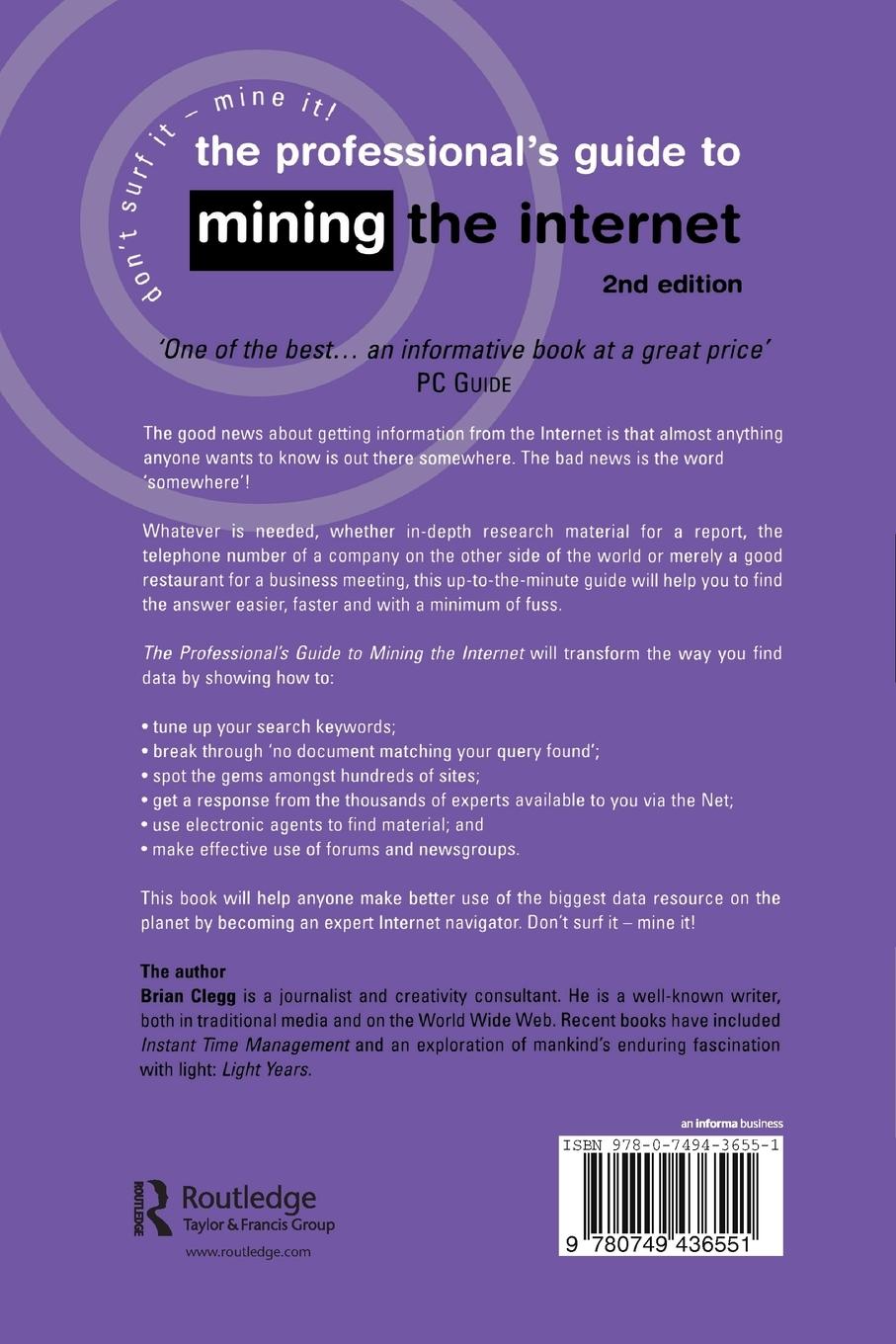 Rückseitencover The Professional's Guide to Mining the Internet