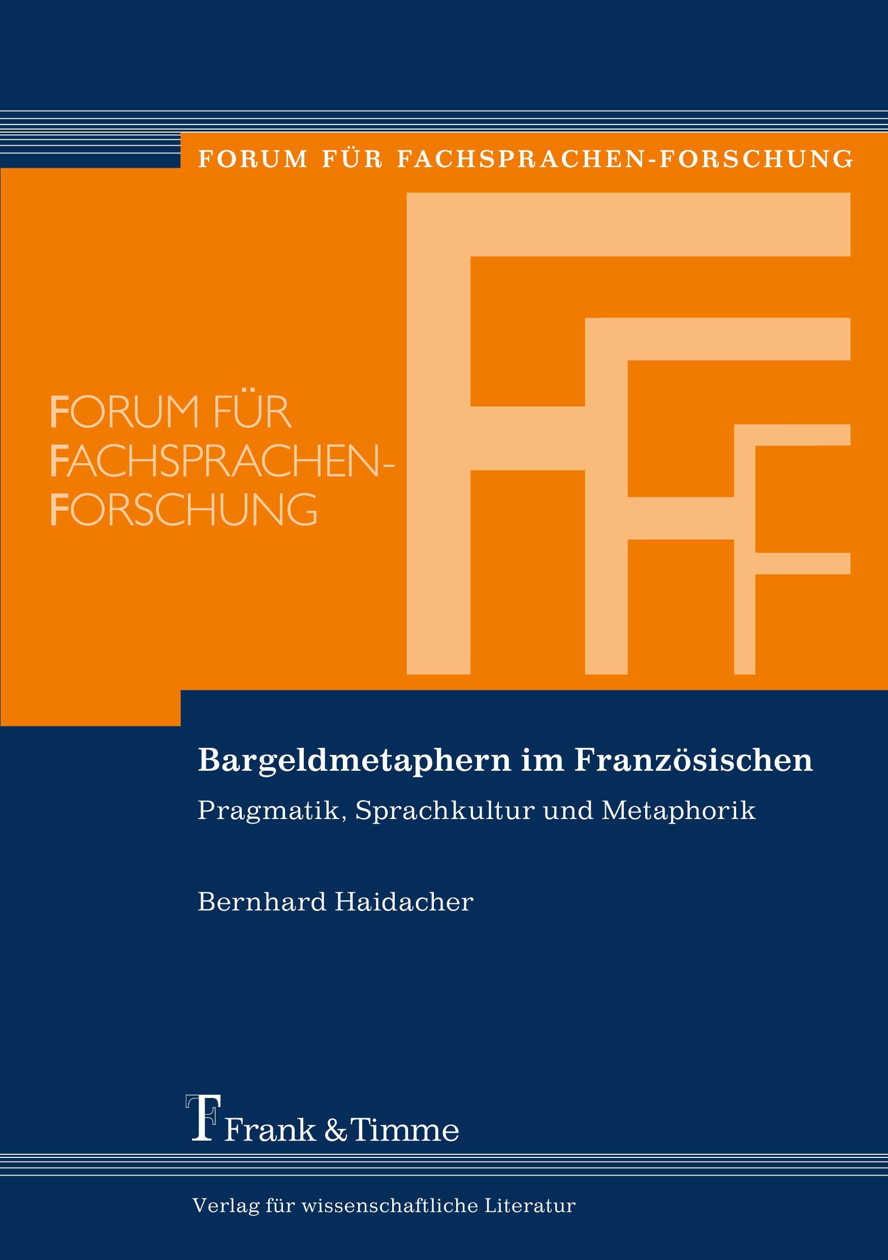 Vorderes Coverbild Bargeldmetaphern im Französischen