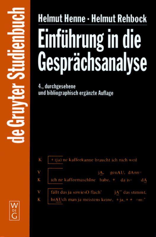 Vorderes Coverbild Einführung in die Gesprächsanalyse