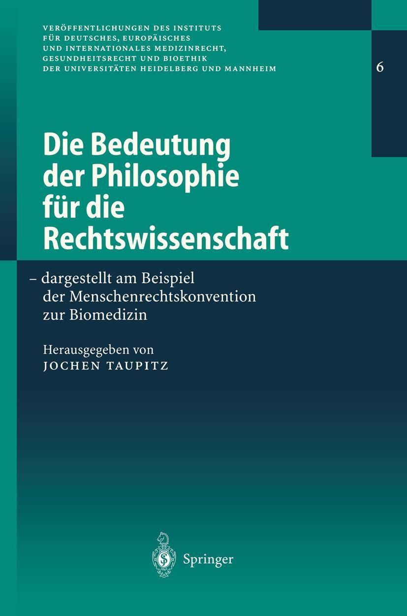 Vorderes Coverbild Die Bedeutung der Philosophie für die Rechtswissenschaft