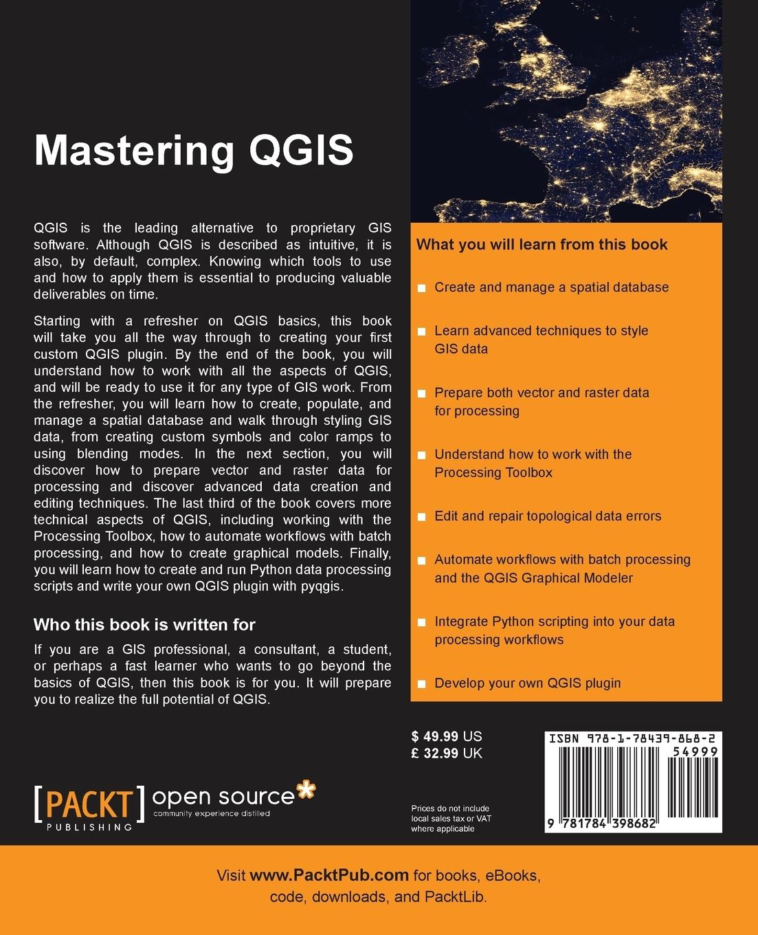 Rückseitencover Mastering QGIS